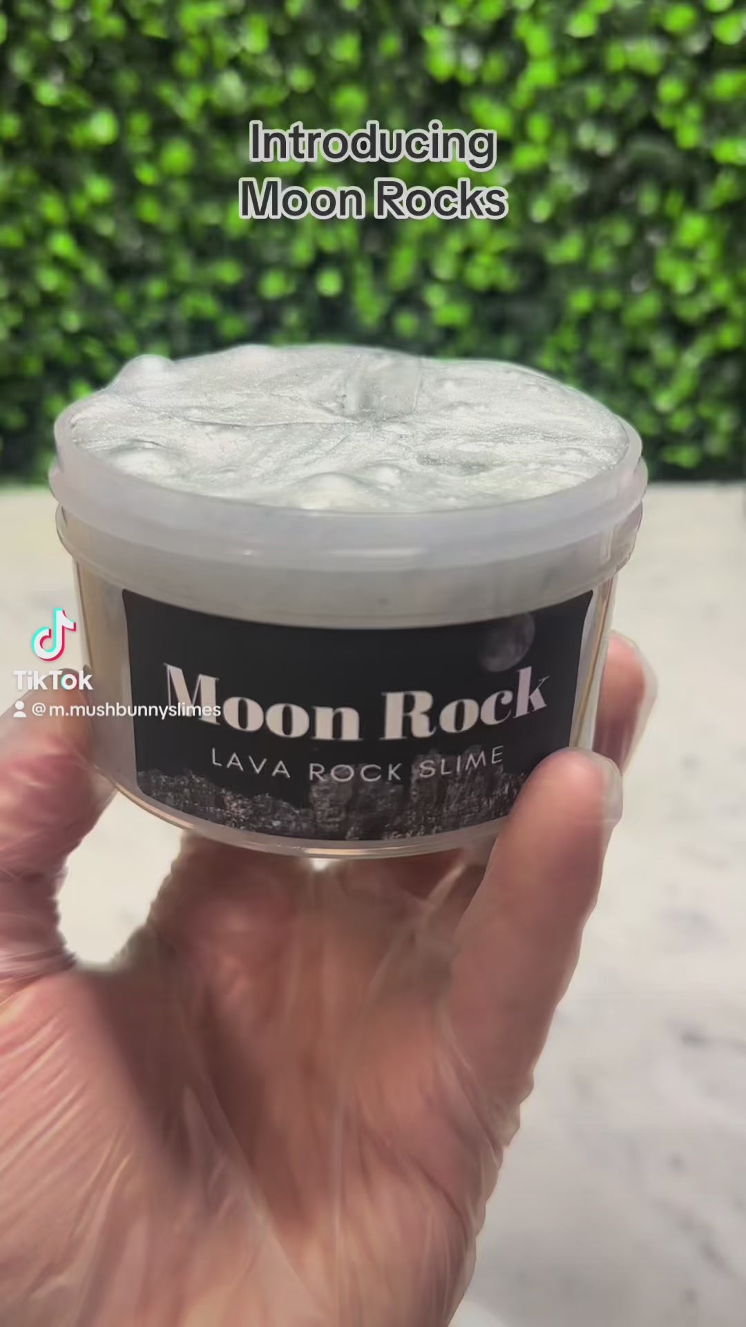 Moon Rocks clear slime with lava rocks