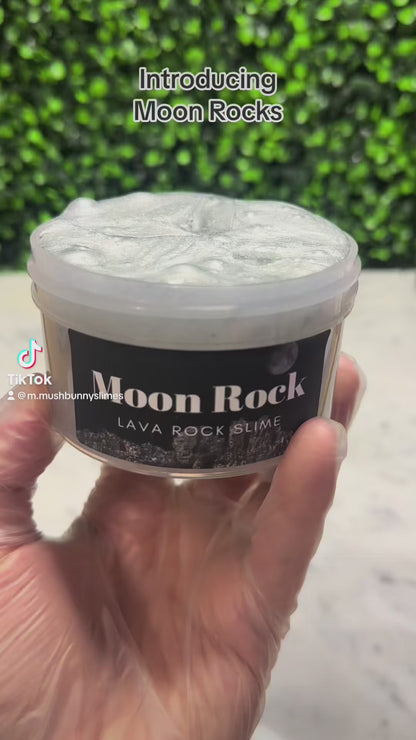 Moon Rocks clear slime with lava rocks
