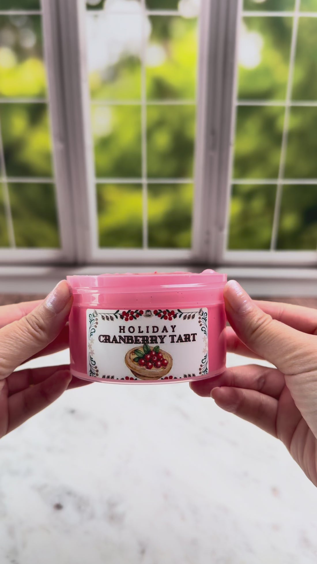 Holiday Cranberry Tart Slime