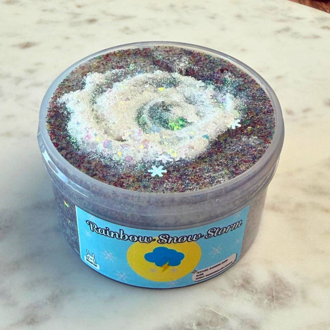 Rainbow Snow Storm Slime - Mythical Mushbunny Slimes