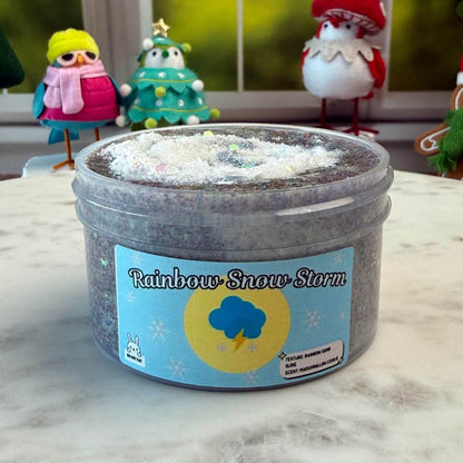 Rainbow Snow Storm Slime - Mythical Mushbunny Slimes