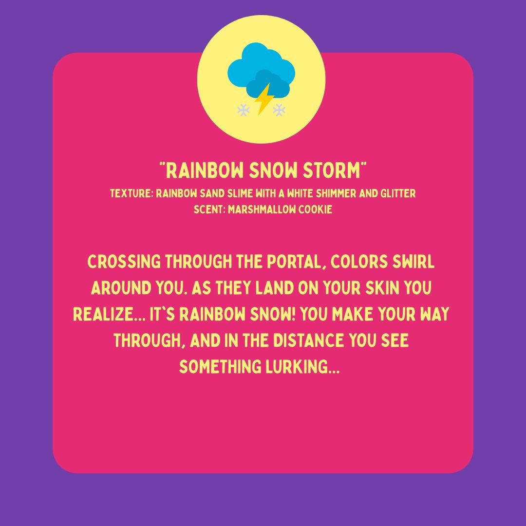 Rainbow Snow Storm Slime - Mythical Mushbunny Slimes