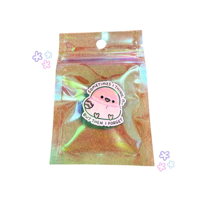 sometimes i think? but then i forget - enamel pin - Mythical Mushbunny Slimes