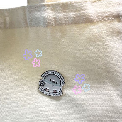 sometimes i think? but then i forget - enamel pin - Mythical Mushbunny Slimes