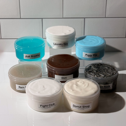 The Starter Pack mini slime set featuring an assortment of mini slime jars on a clean background.
