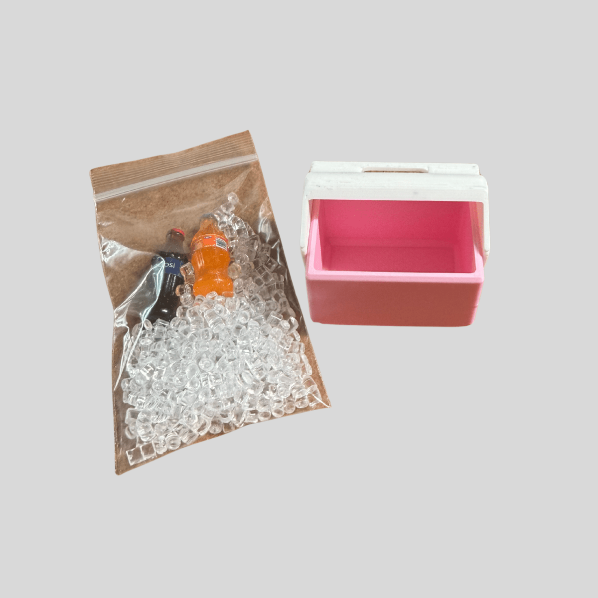 Tiny Pink Cooler &amp; Soda Bottle Slime Add-In Set - Mythical Mushbunny Slimes