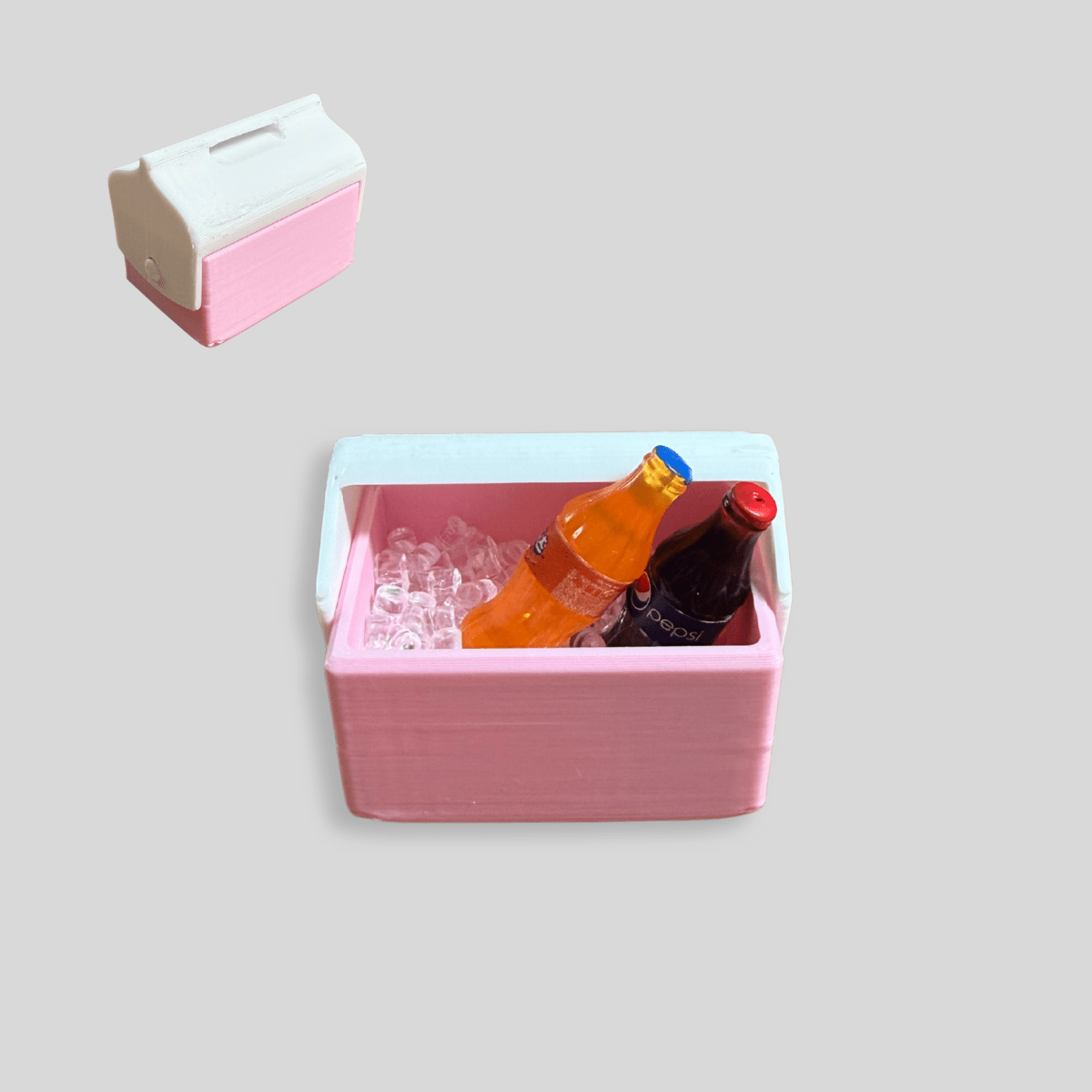 Tiny Pink Cooler &amp; Soda Bottle Slime Add-In Set - Mythical Mushbunny Slimes