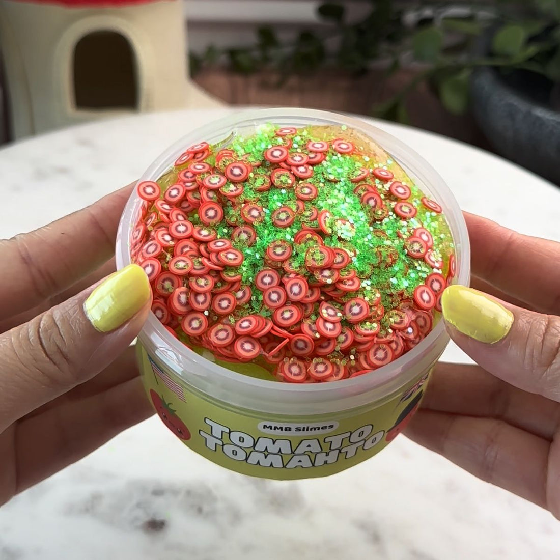 Tomato Tomahto Soy Wax and Snow Fizz Slime - Mythical Mushbunny Slimes