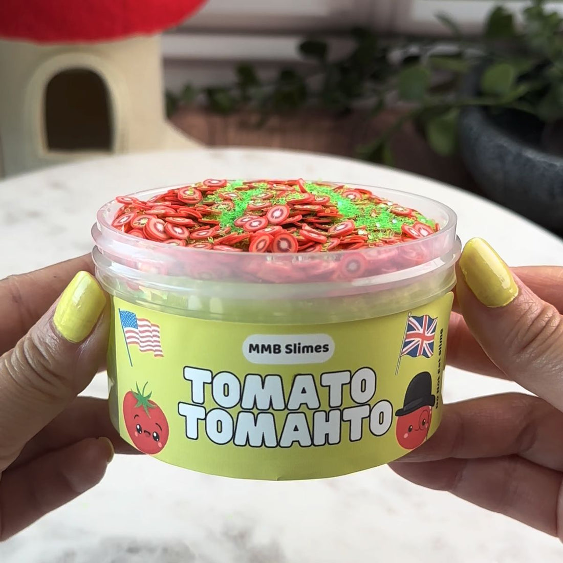 Tomato Tomahto Soy Wax and Snow Fizz Slime - Mythical Mushbunny Slimes