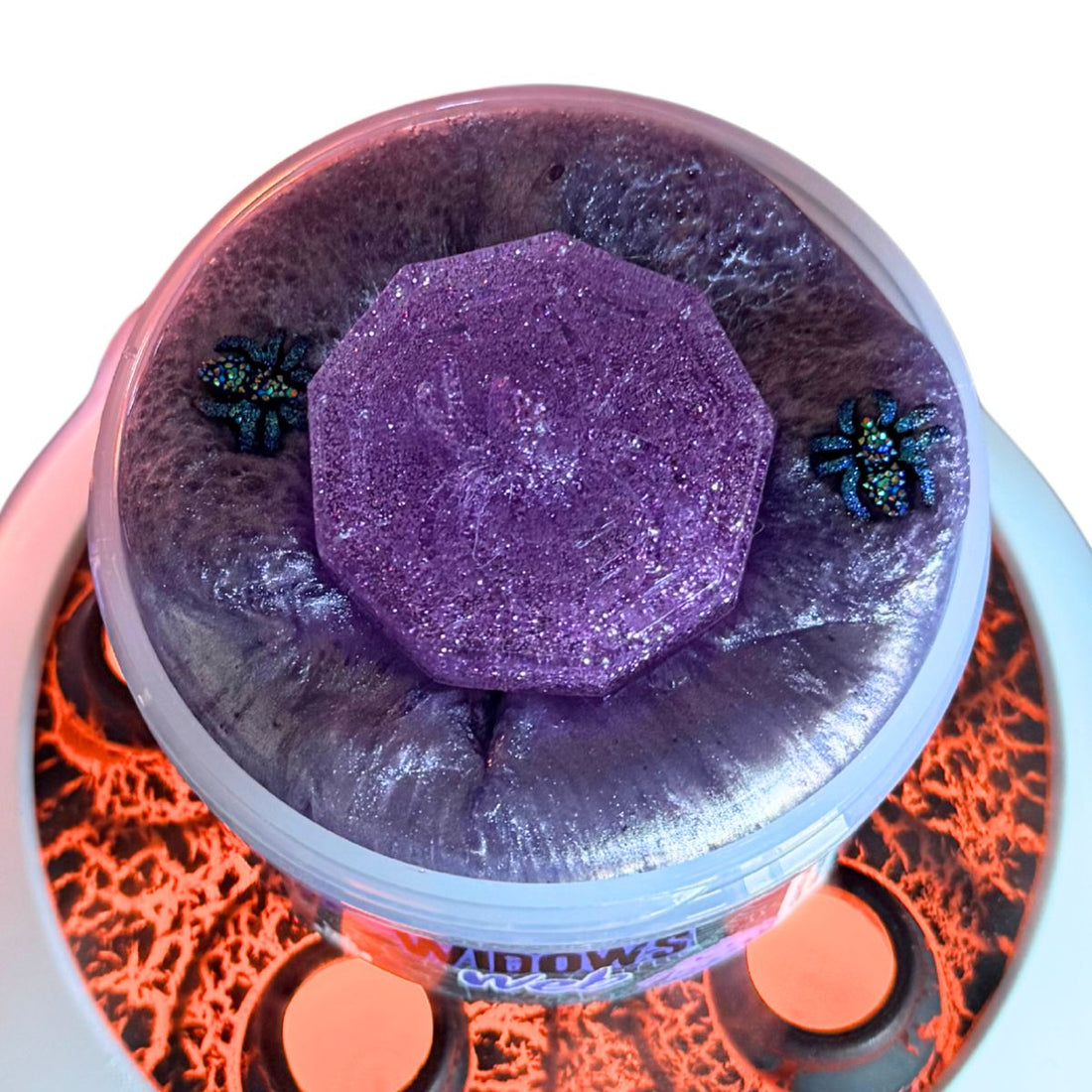 Widow’s Web Lava Rock Slime + Squishy - Mythical Mushbunny Slimes