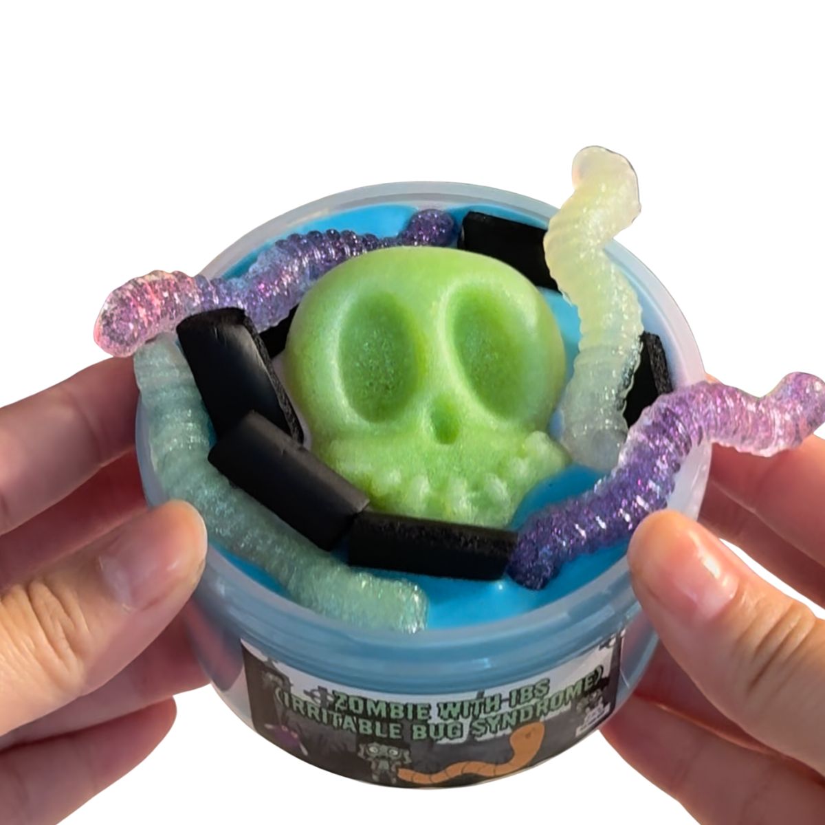 Zombie with IBS (Irritable Bug Syndrome) Slime + Squishies - Mythical Mushbunny Slimes