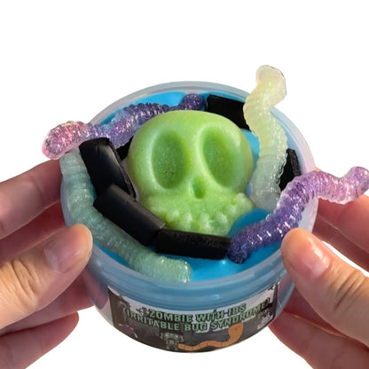 Zombie with IBS (Irritable Bug Syndrome) Slime + Squishies - Mythical Mushbunny Slimes