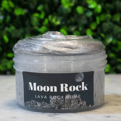 Moon Rocks clear slime with lava rocks